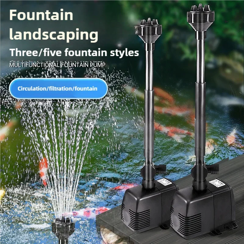 Gardening Pump Pond Fountain Pump Fish Pond Submersible Pump Multi Color Submersible Fountain Pump with Various Fancy Nozzles Vue