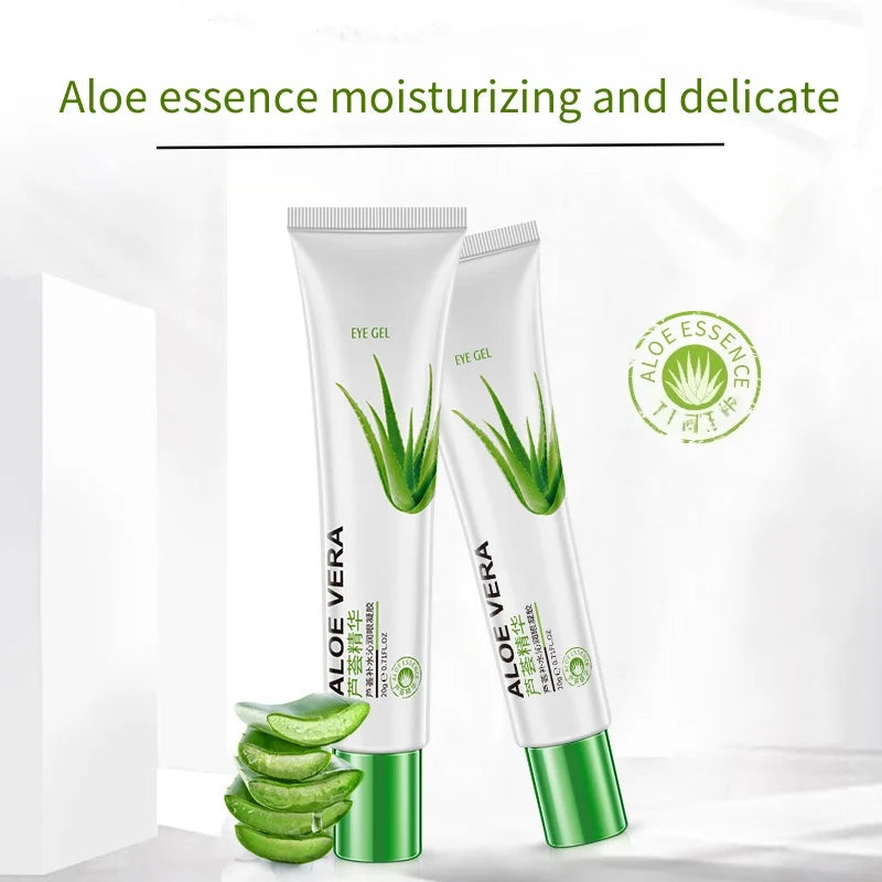 1 Tube/Aloe Vera Hydrating Eye Gel, Contains Aloe Vera Skin-Beneficial Ingredients, a Refreshing Gel That Provides a Cool Touch and Hydrates the Skin, Soothes and Moisturizes, and Nourishes the Skin Around the Eyes. Suitable Vue