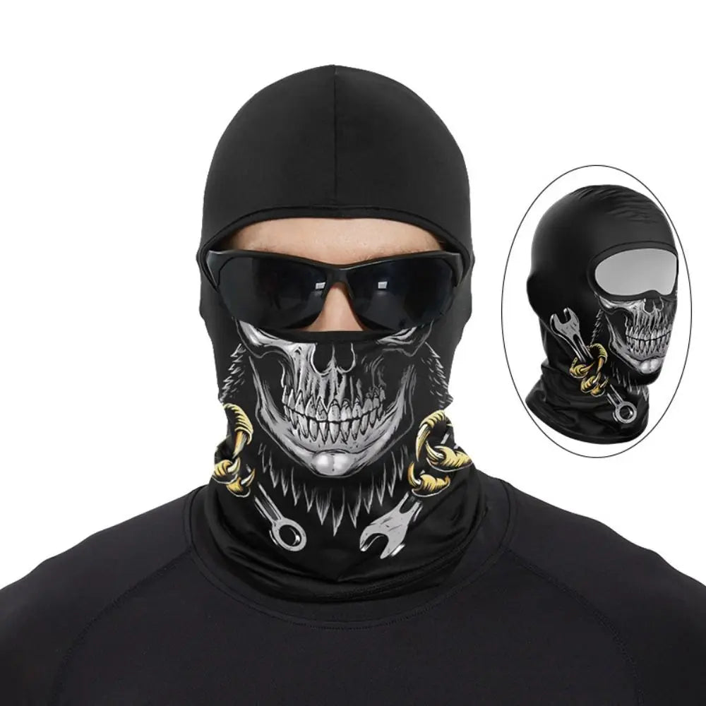 Funny Ape Mouth Skull Motorcycle Balaclava Breathable Lightweight Cycling Full Face Mask Quick Dry Sun Protection Vue Style 13