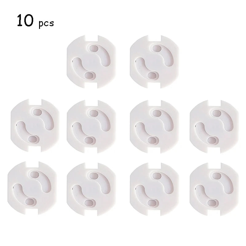vvocci 10pcs outlet cover Baby Safety Electrical Security Plastic Safe Lock Cove Socket Protection Electric Shock Hole Children Vue B91 10pcs 2 Holes