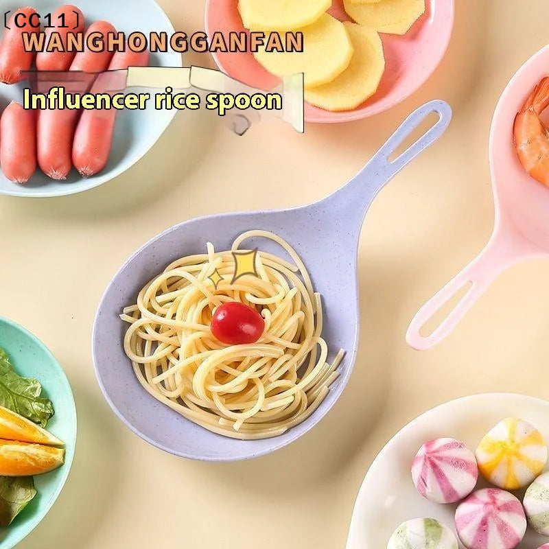 CC11Big Spoon Plate Handle Sauce Dish Plates Handled Serving Korean