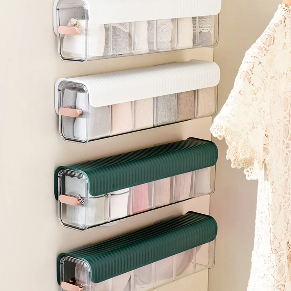 ABKW-Underwear Panties Socks Data Cable Closet Storage Box Multifunction Storage Box Green Vue
