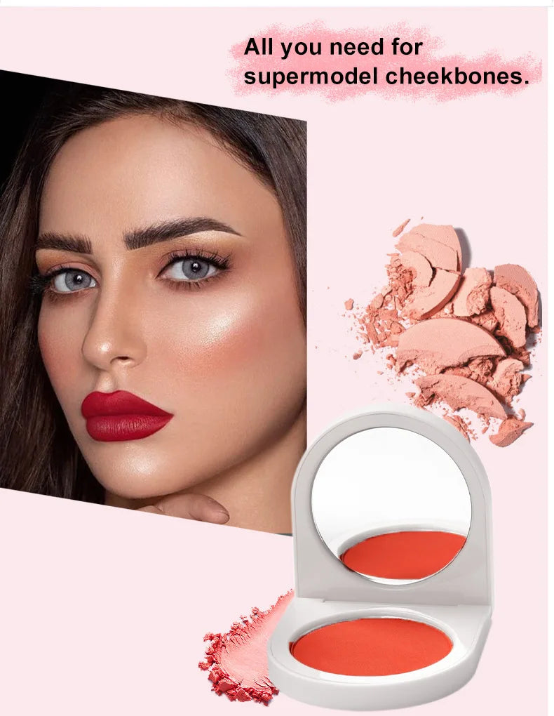 Makeup Blush Custom Logo Nourishing Facial Cheek Contour Peach Blusher Palette Women Matte Pressed Powder Cosmetics Bulk 5pcs Vue