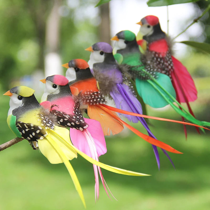 Swallow Tail Bird Clip Handmade Simulation Bird Plant-decorated artificial bird handicrafts for Ornament Vue
