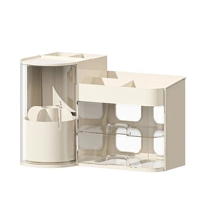 Large Capacity Makeup Organizer Box Vanity Table Skincare Lipstick Perfume Brush Storage Holder For Women Birthday Gift Chic Vue
