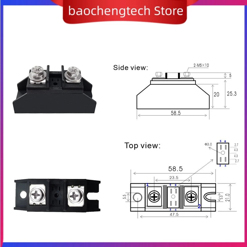MZ160A400V Fast recovery diode 5A 10 20 25 30 40 50 60 80 100 150 Amp 400V FRD Module MZ100A400V Rectify M220.58 package Vue