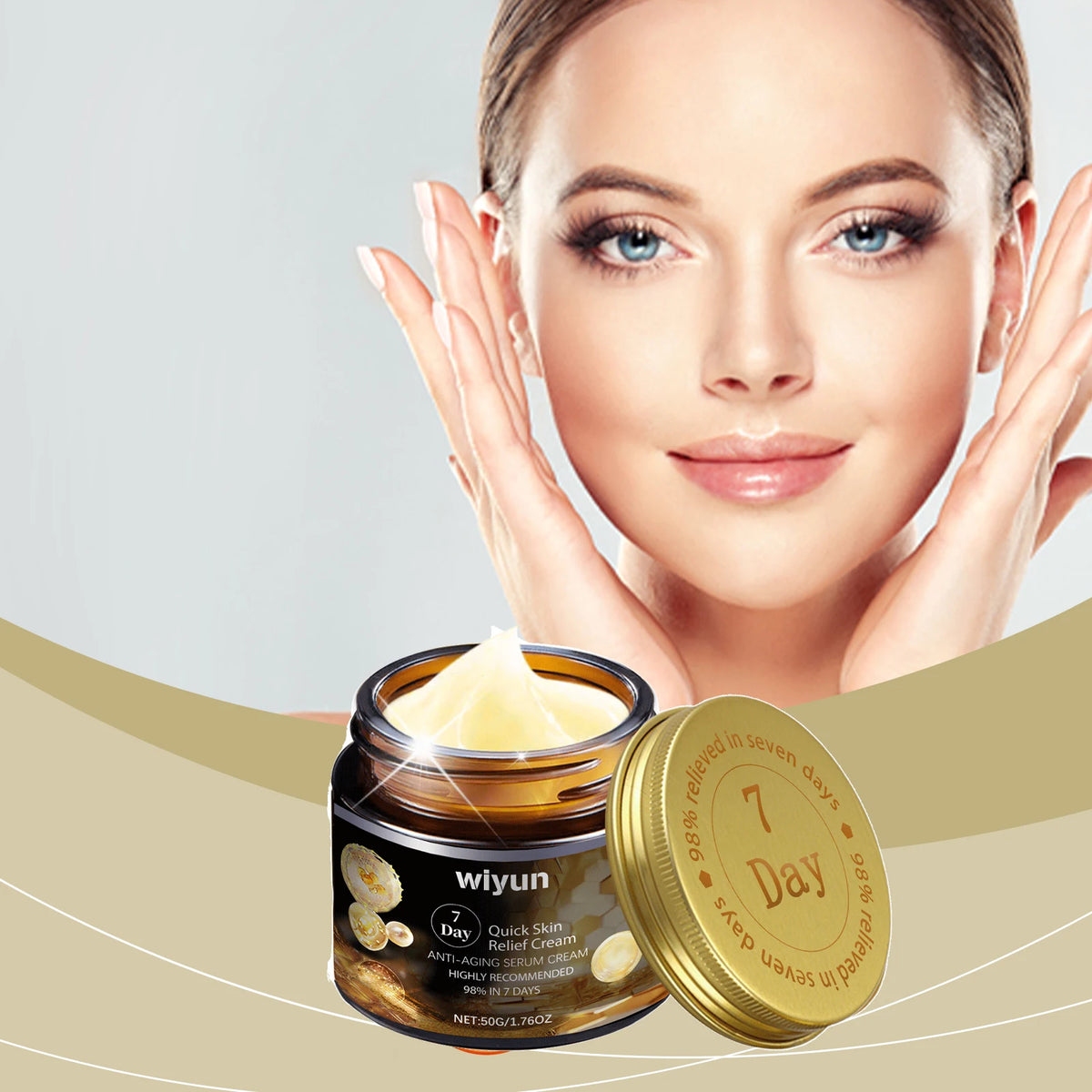 Face Cream for Dark Spots Removal Fine Lines 7 Day Repair Damaged Skin Firming Lifting Sagging Improvement Nourishing Skin Care Vue