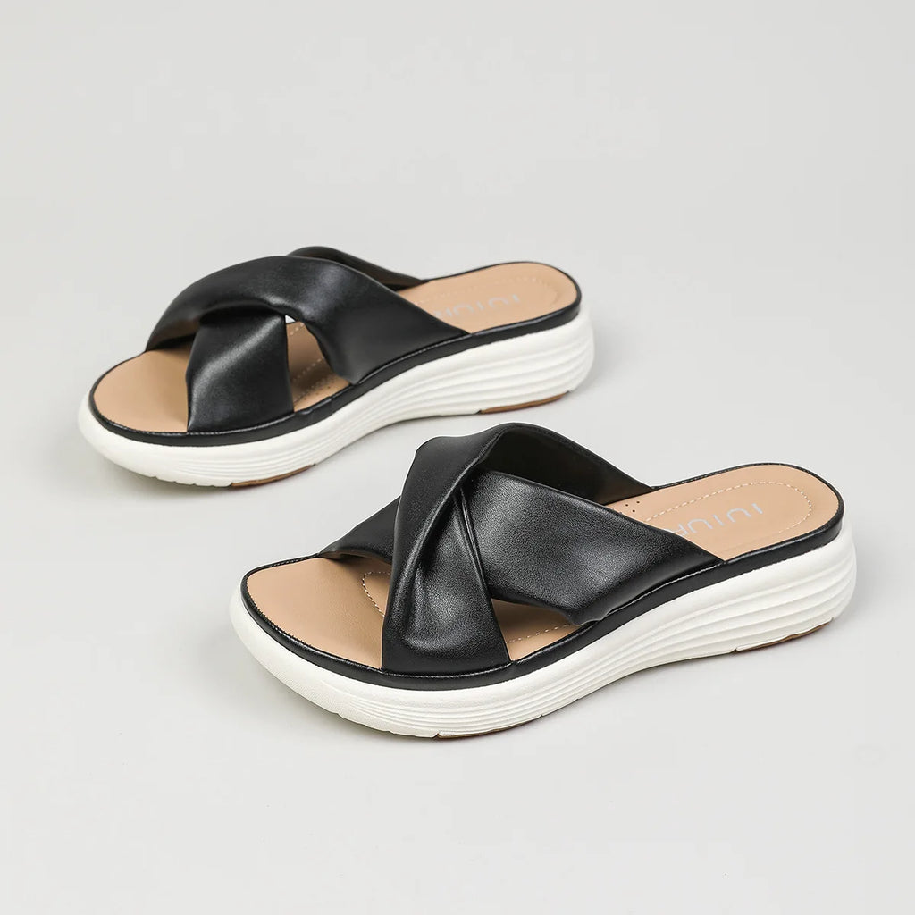Women's Lightweight Platform Sandals – Thick Sole Sweet Slides Platform Sandals Vue