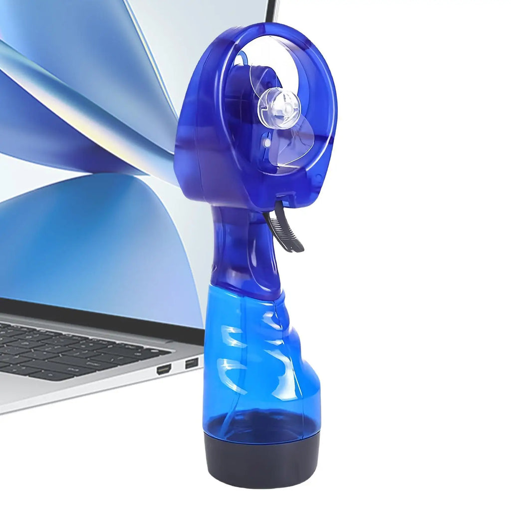 350ml Portable Mist Fan, Outdoor Air Cooler with Water Tank, Cooling Device for Desk Camping Hiking, Rechargeable USB Vue
