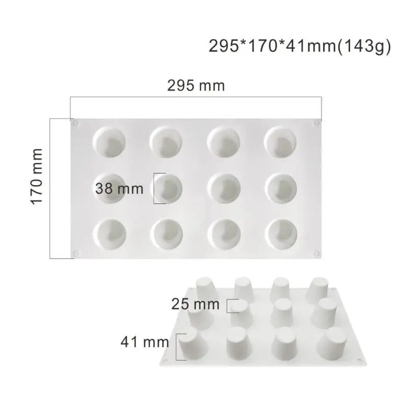3D Sphere Silicone Mold Mousse Cake Baking Ball Shape French Dessert Vue A6