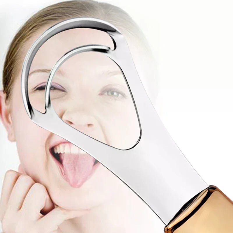 Stainless Steel Tongue Scraper Tongue Coating Cleaner Tongue Coating Brush Oral Tongue Cleaner Tool Fresh Breath Vue