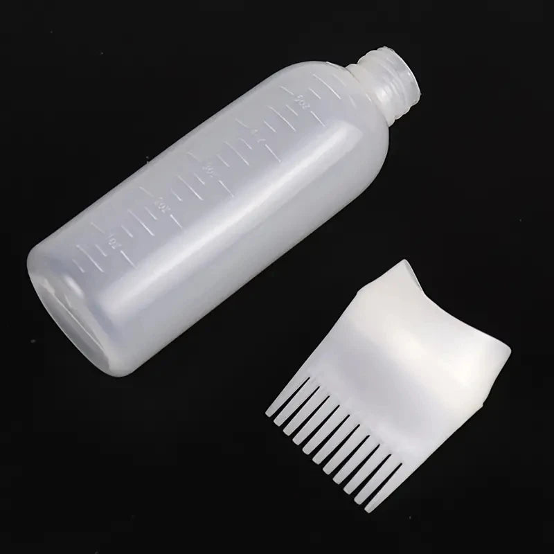 KLINA 120ml Hair Root Comb Applicator Bottle Hair Color Oiling Dye Brush Squeeze Bottles For Styling ABS Refill Container Vue