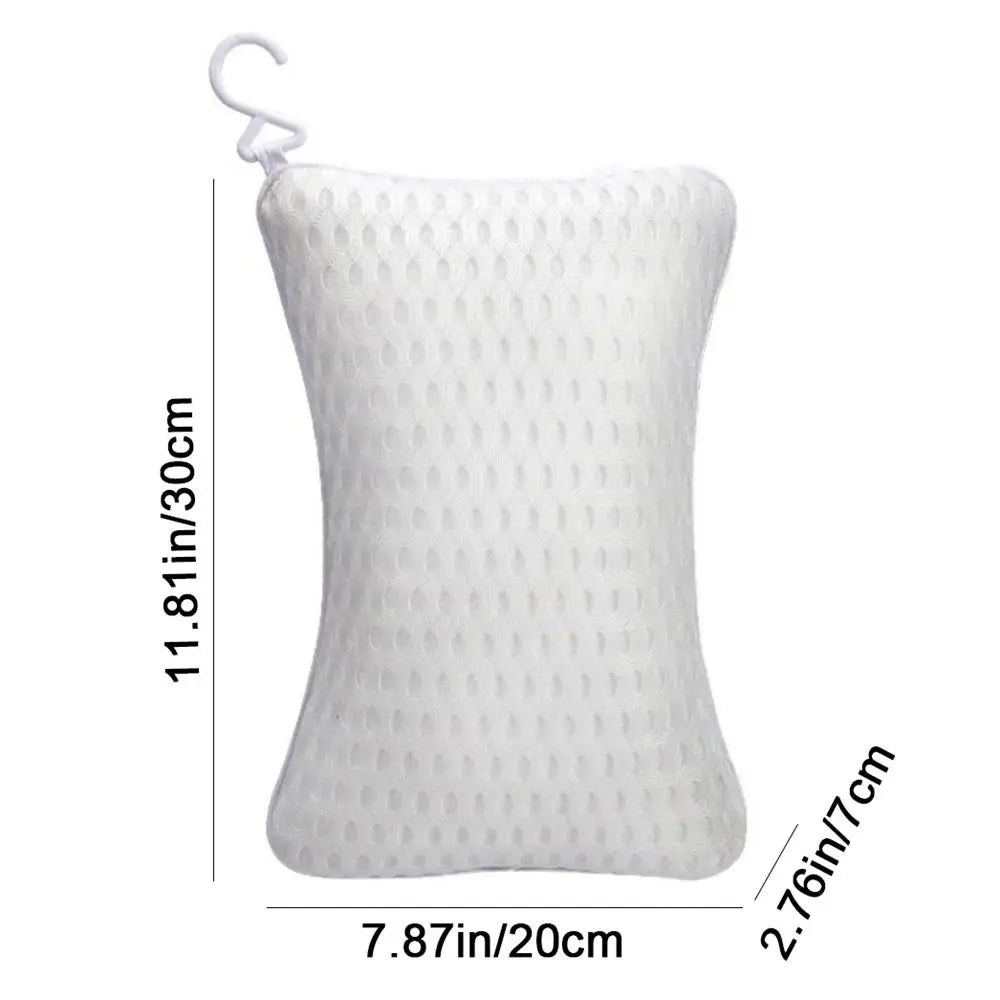 Practical 2 Suction Cups Bathtub Pillow Soft Comfortable Shower Headrest Non-Slip Breathable Spa Pillow Bathroom Vue