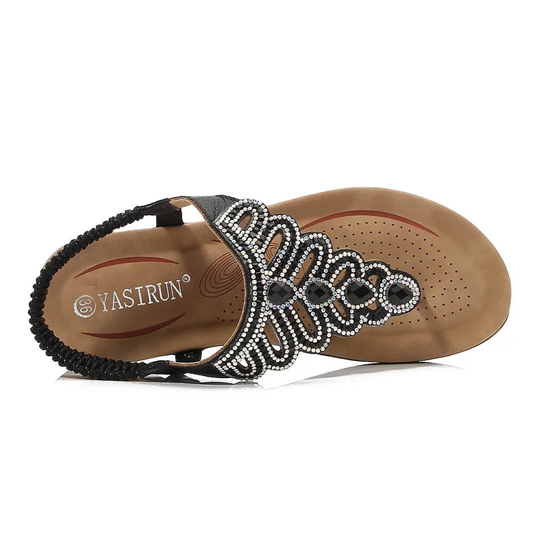 Women's Rhinestone Ankle Strap Sandals – Thick Sole, Sizes 36–42 Ankle Strap Sandals Vue