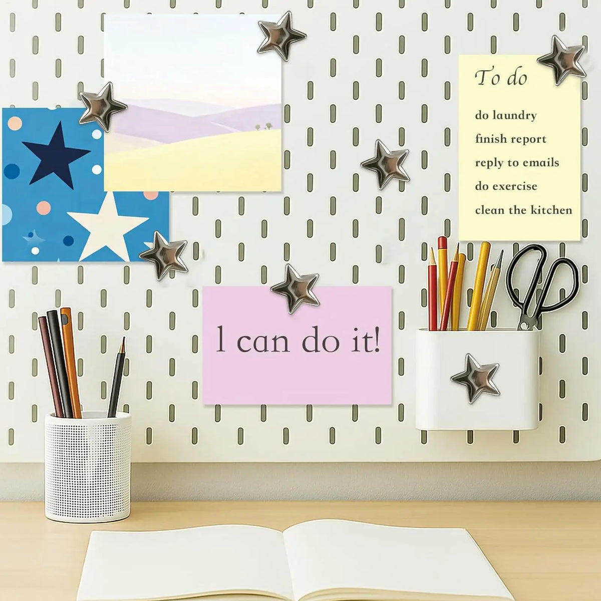 10PCS Cute Resin Star Refrigerator Magnets, Mini Fridge Decor Stickers for Home Office Cabinet, Party Favors Locker Decoration Vue