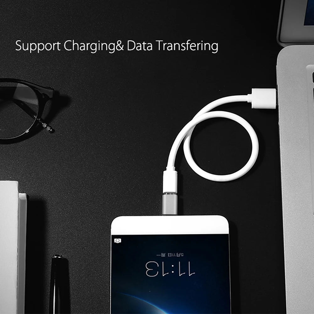 Metal Micro USB To Type-C Adapter Aluminum Alloy Mobile Phone Adapter Microusb Connector for iPhone Samsung Huawei Xiaomi TypeC Vue