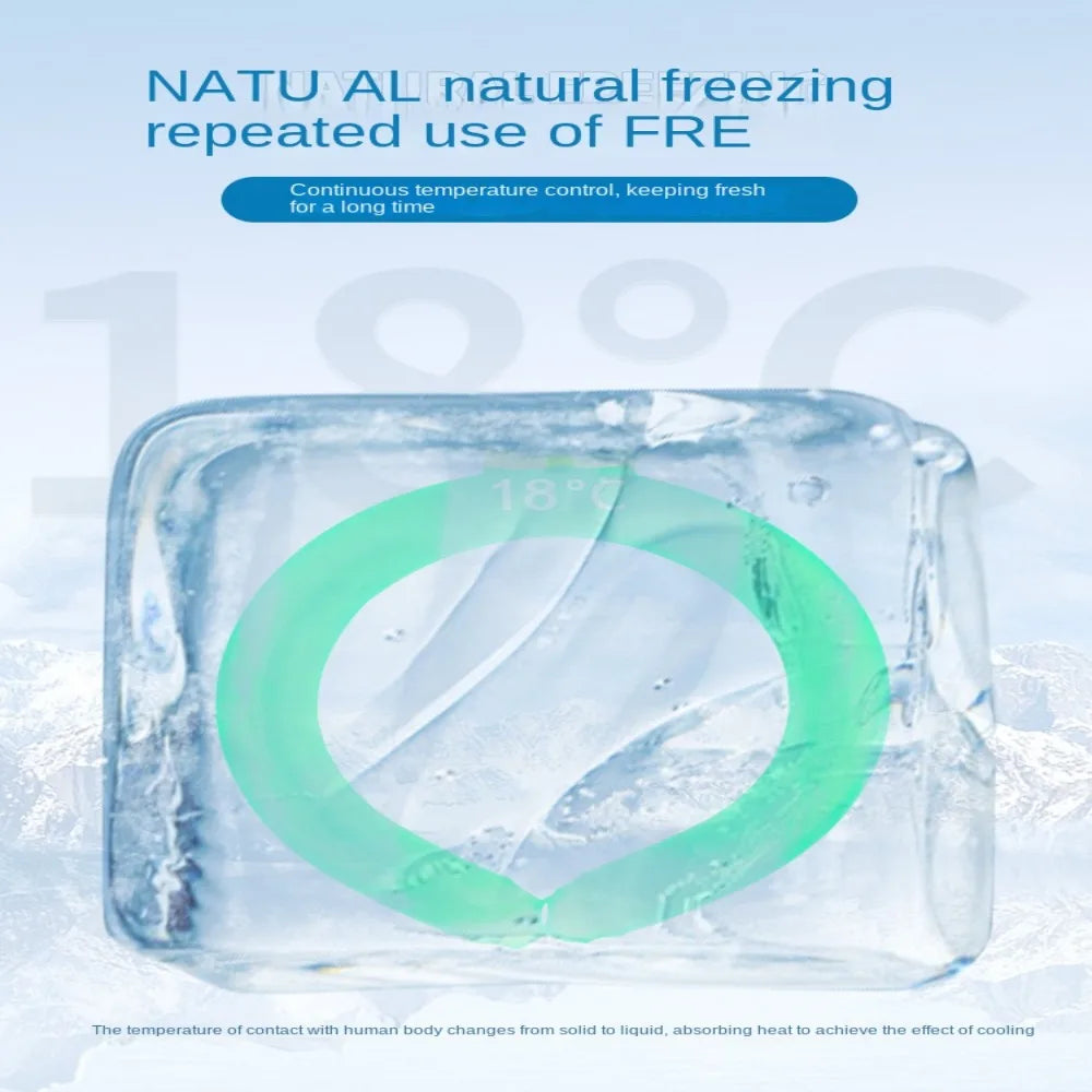 Collar Tube Neck Cooler Ice Gel Liquid Cooling Ring Reusable Maker