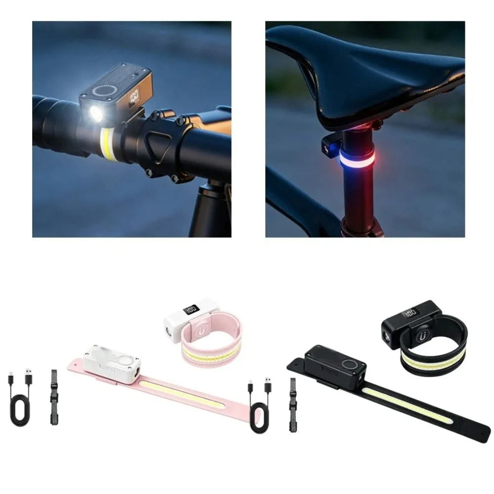 COB Floodlight Outdoor Camping Headlamp Magnetic Suction Motion Sensor Headlamp 2-in-1 Wearable Hand Wave Induction Headlamp Vue