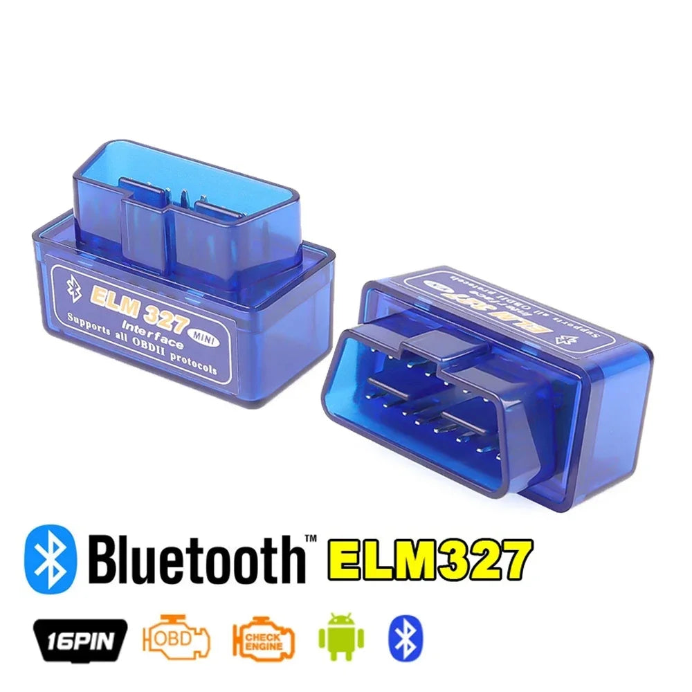 16 PIN Interface V2.1 ELM327 OBD2 Mini Code Reader Scan Tool Bluetooth Car Scanner For Android Diagnostic-Tool OBDII OBD 2 For A Vue
