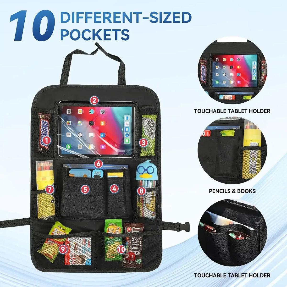 Storage Bag Large Capacity Classified Storage Portable and Practical Vehicle Mounted Multifunctional Car Seat Back Sorage Bag Vue