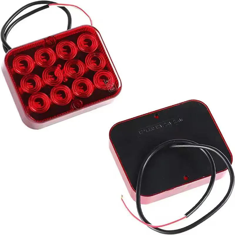 12V 24V 12 LED Waterproof Rear Tail Fog Light Driving Lamps Safety
