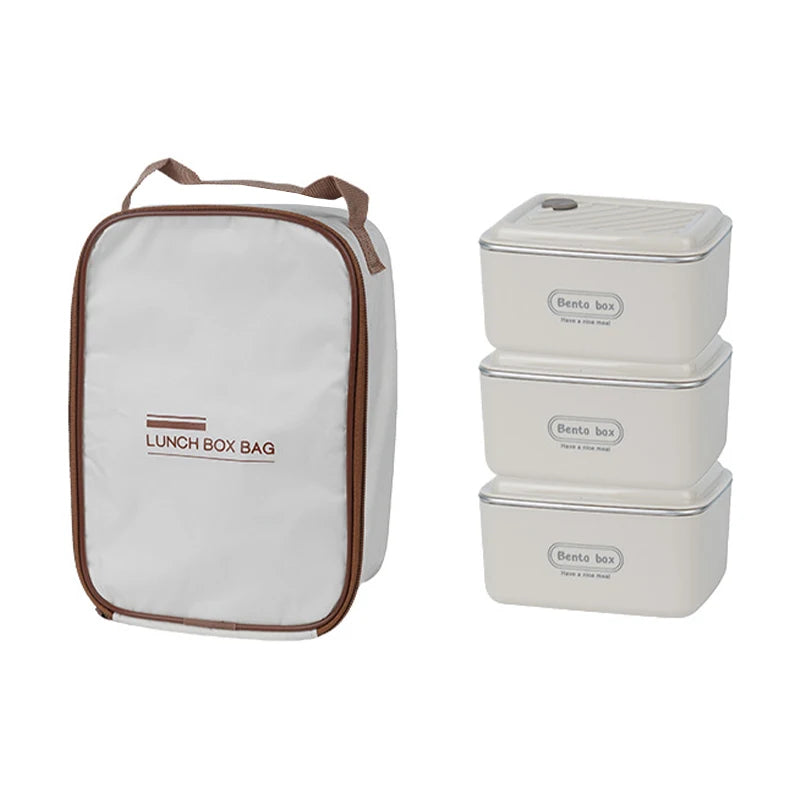 Stainless Steel Lunch Box Set With Bag Portable Sealed Insulated Lunch Box Multi-functional Bento Box〔CC11〕 Vue A3