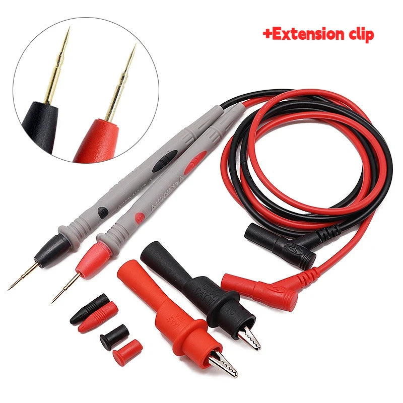 2pcs 20A 1000V Probe Test Leads Pin For Digital Multimeter Needle Tip Multi Meter Tester Lead Probe Wire Pen Cable Vue 02