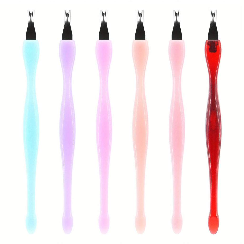 10PcsNail Cleaning Tools Dead Skin Fork Professional Material Sharp V-shaped Manicure Products Nails Push Stainless Steel Vue