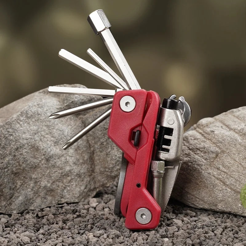 Portable Folding Bicycle Repair Tool Set Inner Hexagon Screwdriver Repair Mountain Bike Removal Wrench Accessories Vue