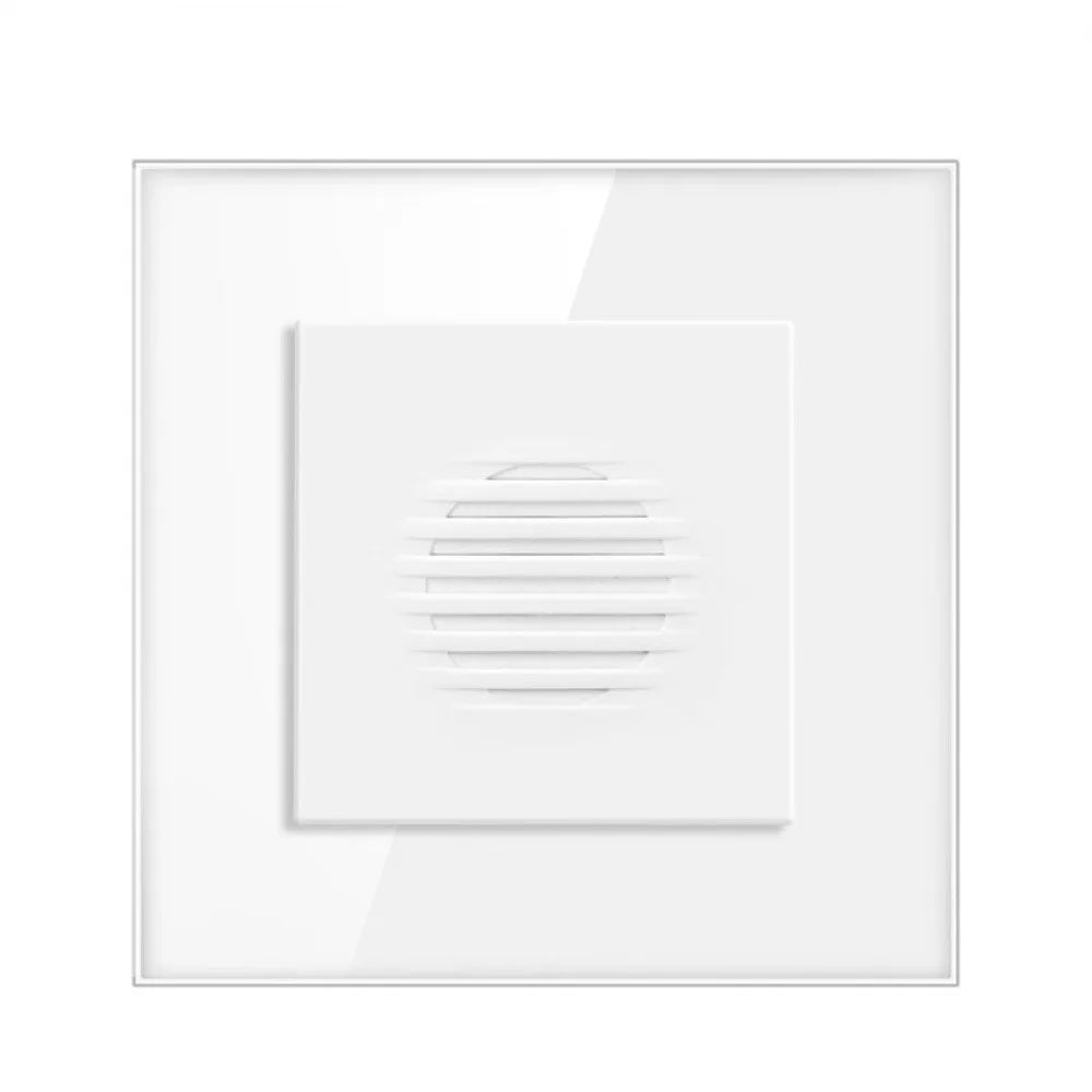 86 Type Embedded AC220V Wired Hotel Doorbell Home Doorbell Switch Wall Button 16A Tempered Crystal Glass Panel Doorbell Switch Vue