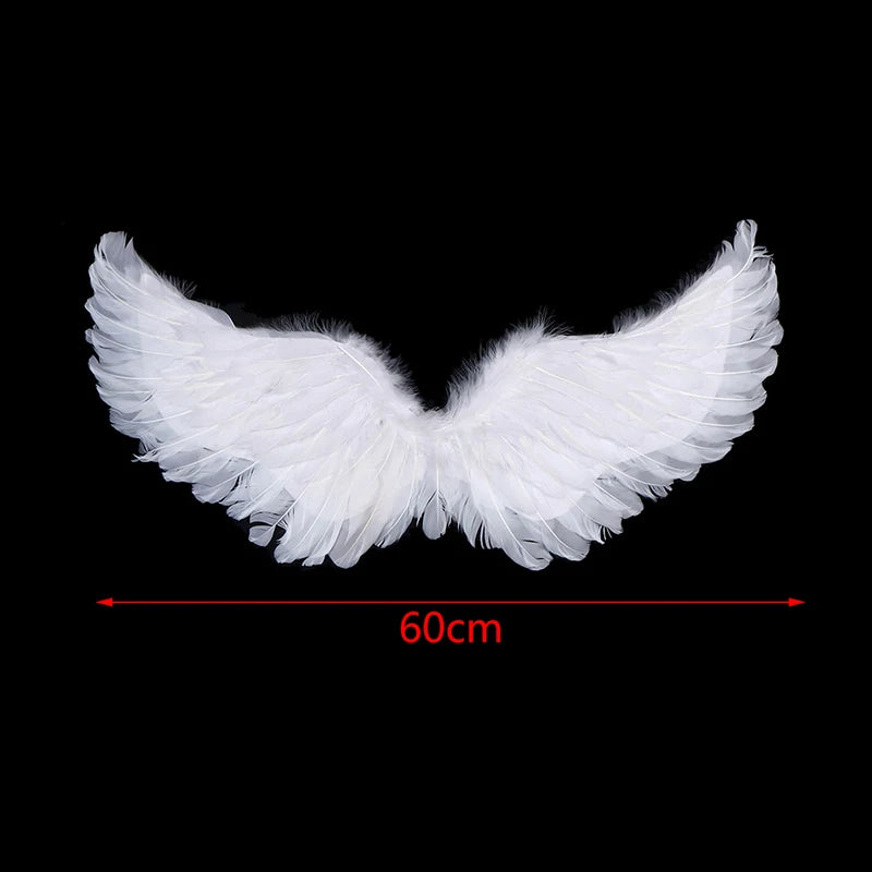 Swallow Shape White Angel Wings Elastic Straps Kids Party Cosplay