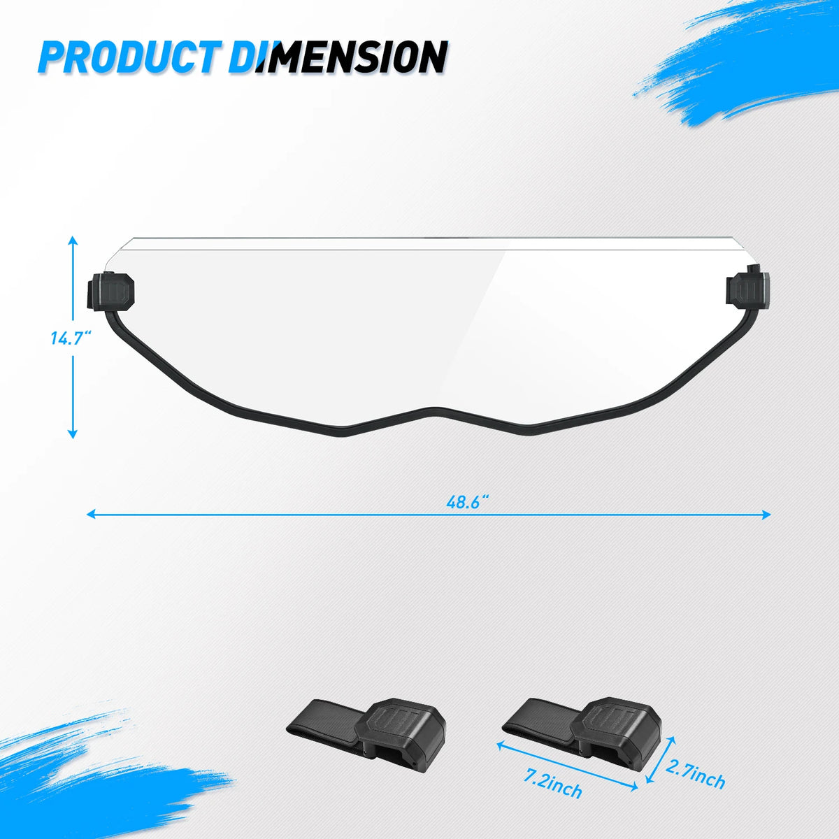 Frokom UTV 1/2 1/4 inch Front Half Windshield, X3 Half Windshield Fit For 2017 2018 2019 2020 2021 2022 2023 Can-Am Maverick X3 Turbo / X DS Turbo R / MAX Turbo / MAX X RS Turbo R/2018 X3 900 Vue FrontHalf Windshield United States