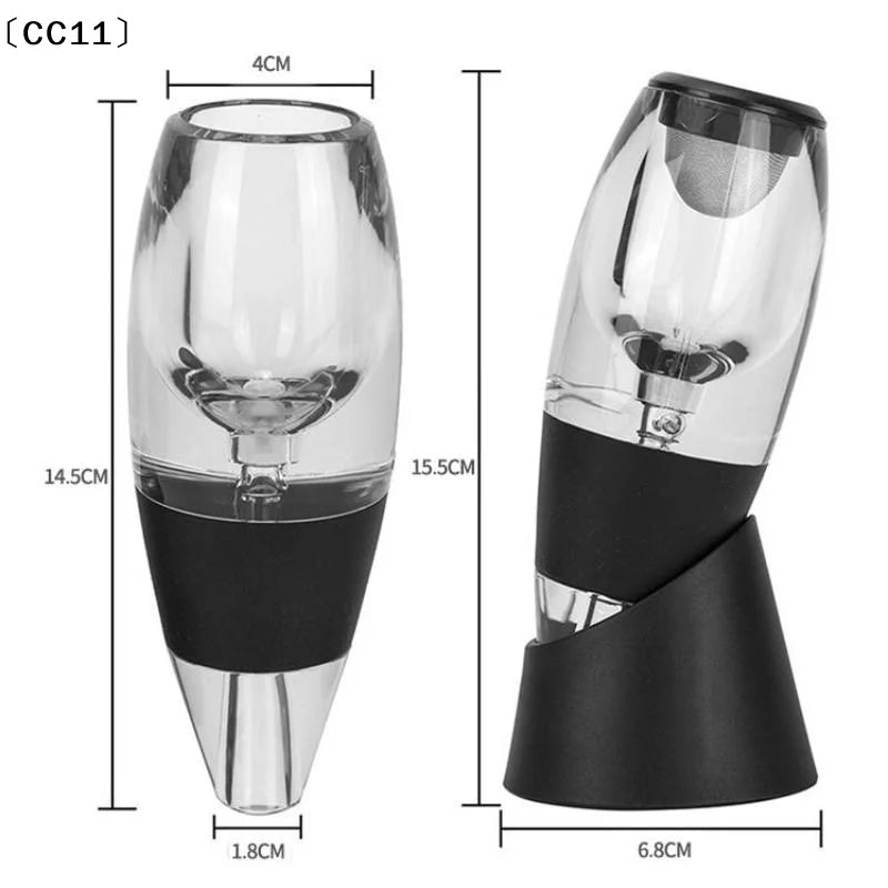 1 Set Red Wine Whisky Aerator Dispenser For Bar Party Kitchen Wine Decanter Pourer With Filter And Base Quick Sobering〔CC11〕 Vue