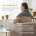 Electric Heating Pad 40×80cm | 6 Heat Levels, Remote & LCD Electric Heating Pad Vue United States