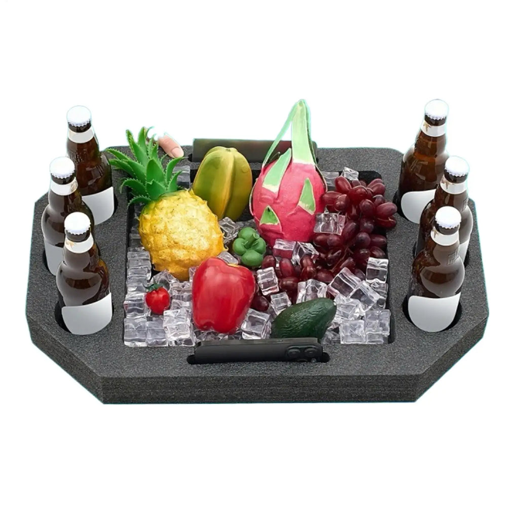 Waterproof Floating Pool Tray with Built in Dividers Large Party Board for Lake Beach River Swimming Pool Outdoor Beach Party Vue