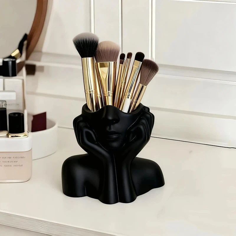 Desktop Cosmetic Brush & Pen Holder Storage Rack – Set of 2 Desktop Organizer Vue