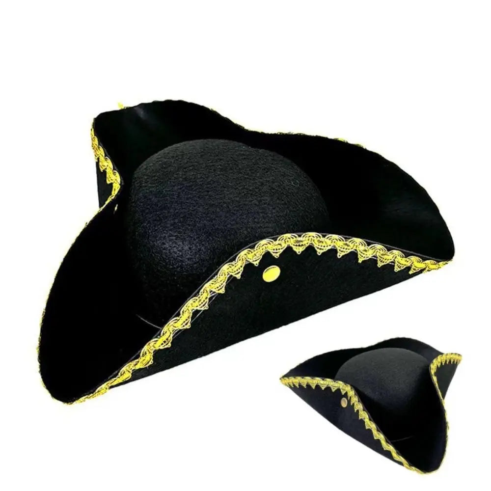 Halloween Jack Hat Cosplay Pirate Hat Dress Up Party Hat Captain Hat Funny Stage Performance Adult Tricorn Hat Men Women Vue