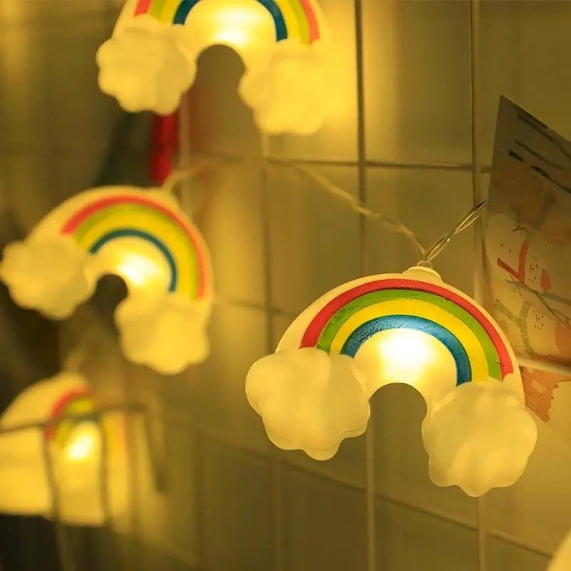 Y2K Rainbow Led String Lights Indoor Atmosphere Birthday Decoration Girl Room Battery Lights Outdoor Waterproof Outdoor 035 Vue