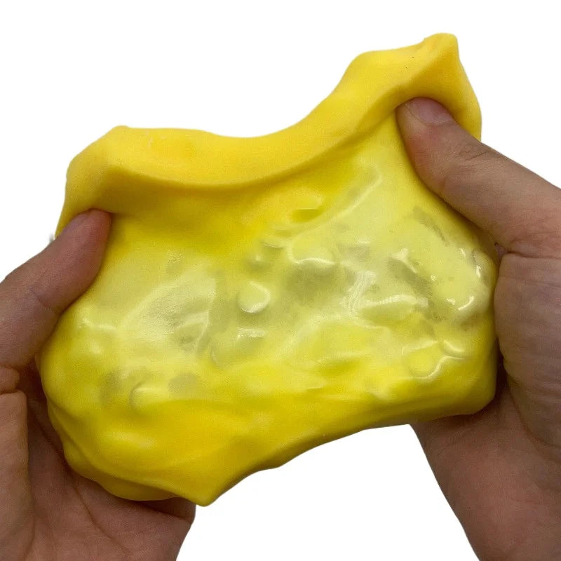 Squishy Crunchy Cheese Stress Ball Squeeze Toy Simulation Crispy Cheese Ball Fidget Toy Round Blocks Filled ASMR Anti Stress Toy Vue