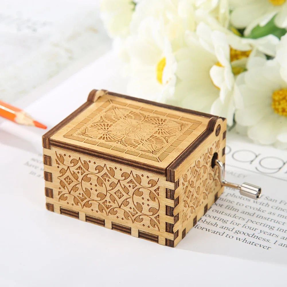 Music Boxes White Blue Black Wood You Are My Sunshine Godfather Music Box Music Theme Sleep Aid Music Blind Box Birthday Gift Vue