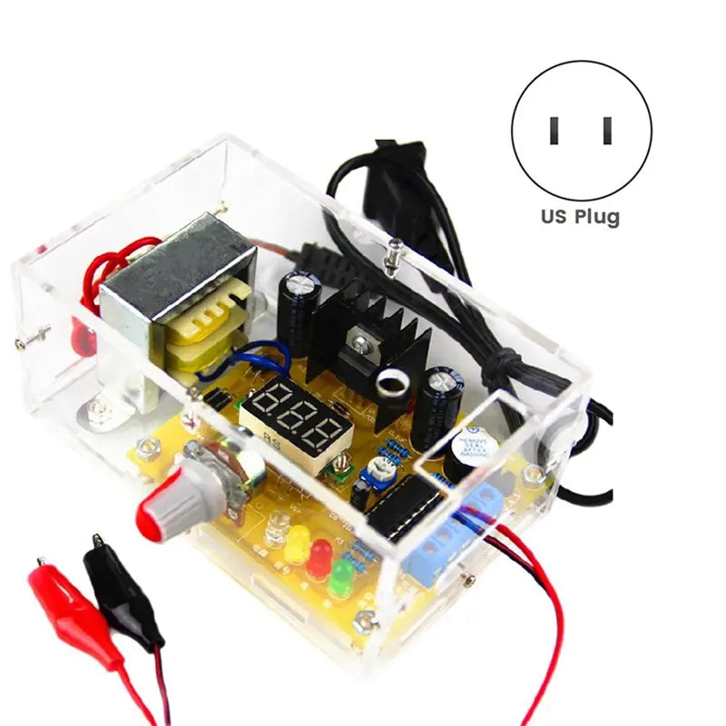 ABKW-3X LM317 Adjustable Voltage Regulated Power Supply DIY Kit 220V Transformer Stabilized Power Supply Laboratory US PLUG Vue