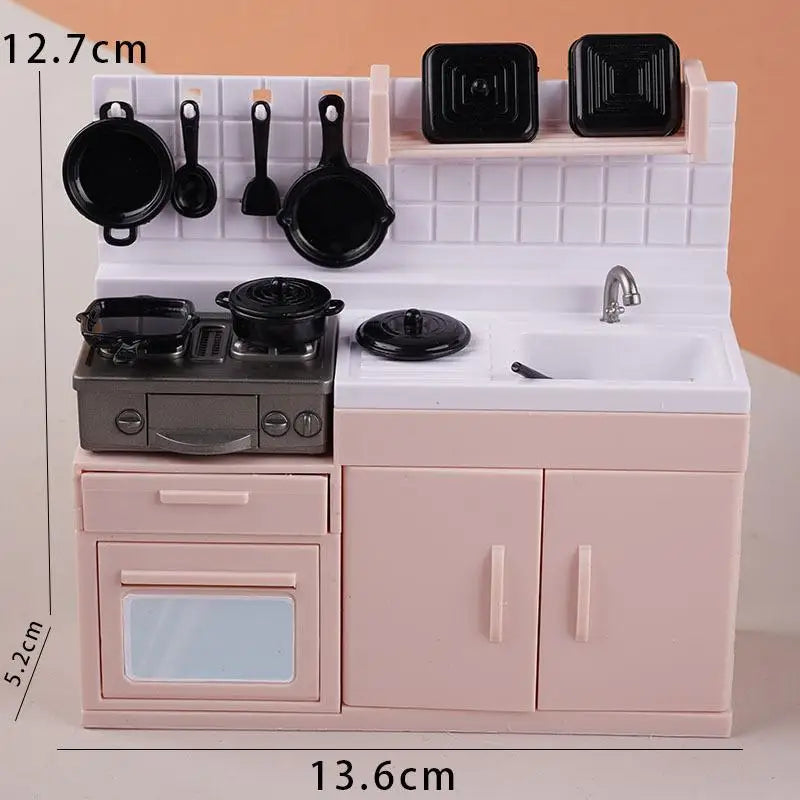 Mini Model Stove 1 Set Kitchen Scene Simulation Toy for Children Dollhouse Role Play Home Vue A1