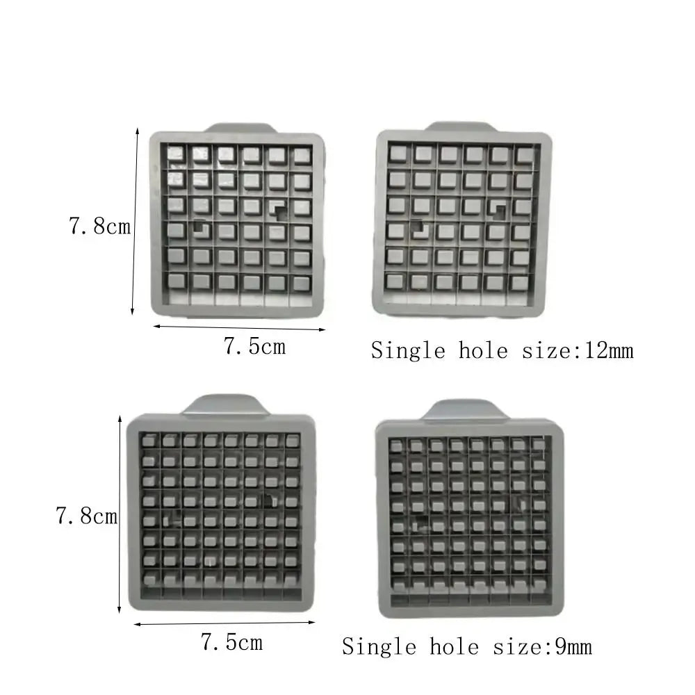 Stainless Steel Manual Potato Cutter Blade 36/64 Hole Square French Fries Slicer Blade Rust-proof Durable Vue