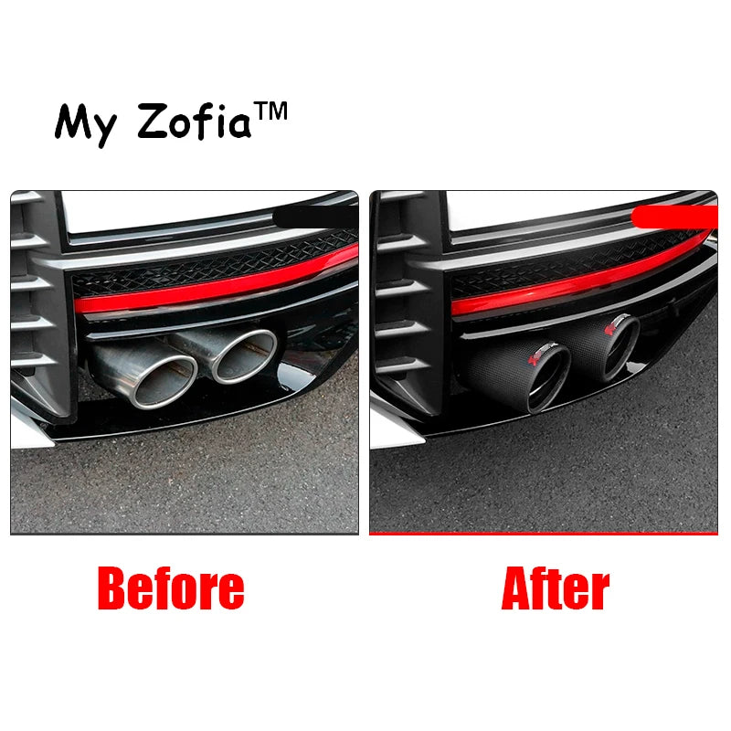 For New DODGE Attitude GT GAC Empow 2024 2025 Car Special Matte Glossy Carbon Fiber Muffler Exhaust Pipe Mount black Accessories Vue