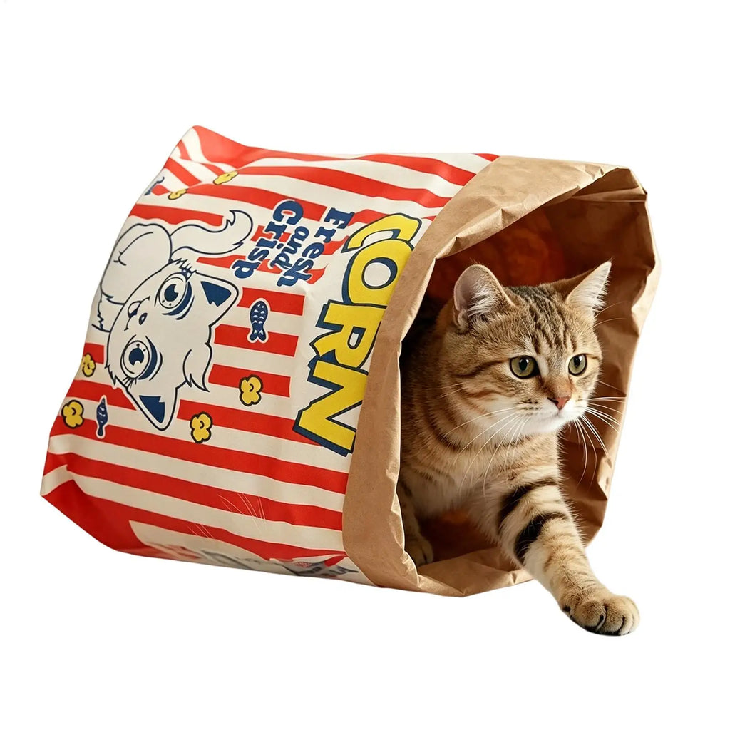 75X35CM Foldable Crinkle Cat Bag Interactive Cartoon Paper Pet Carrier for Kitten Small Dog Outdoor Travel Portable Cat House Vue