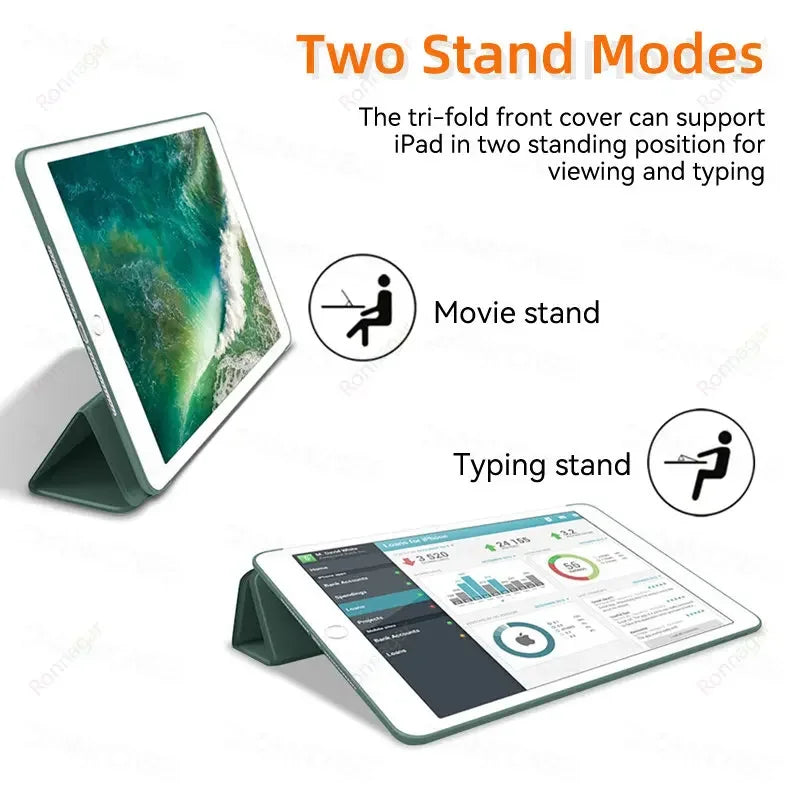 Ronnagar Silicone iPad Case – Air, Pro 11, 9th/10th Gen & More Tablet Case Vue