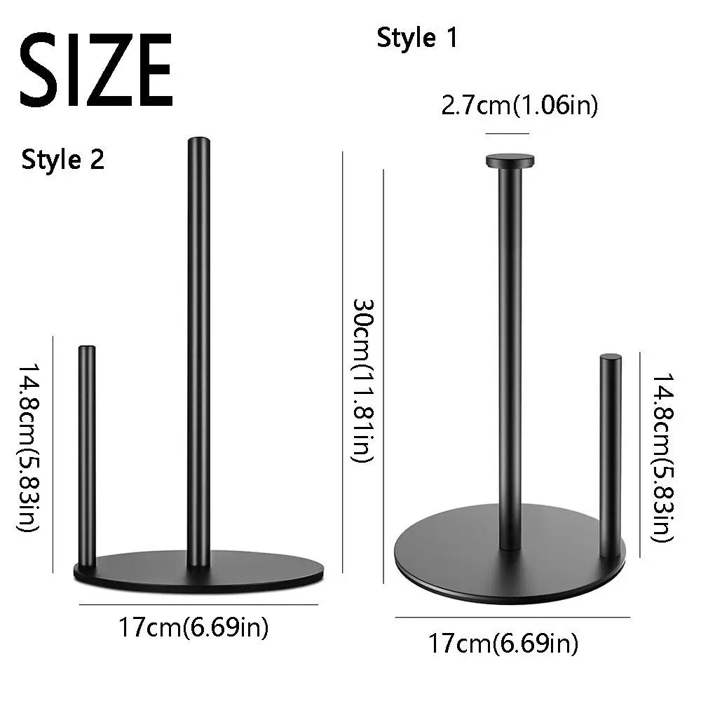 Stainless Steel Paper Towel Holder One-Handed Tear Non-Slip Kitchen Roll Dispenser Space-Saving Durable Tissue Roll Holder Vue