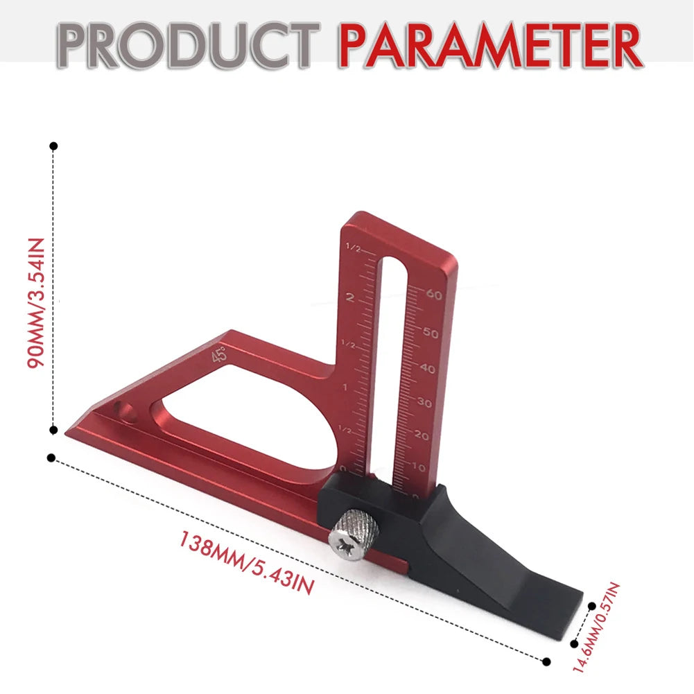 Metal Height & Depth Gauge for Table Saw, Drill Press & Bandsaw Woodworking Height Gauge Vue