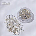 1/4pcs Nail Accessories Set Multi Shape Crystal Pink Water Diamond Round Bead Diamond Jewelry Nail Art Creation Decoration Vue 04