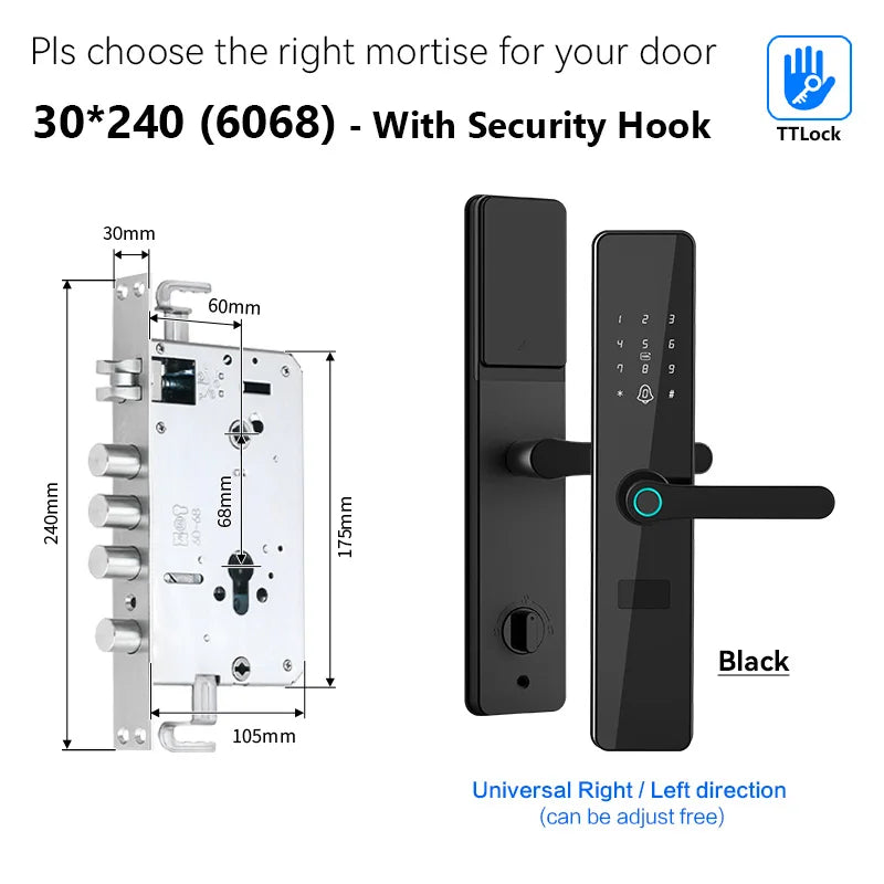 Outside Front Cerradura Inteligente Waterproof Tuya wifi Smart Door Lock Anti-lock Digital Protection Electronic Lock 6068 Vue F8tt 6068Round China Mainland